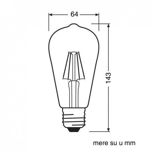 Filament LED sijalica dim. toplo bela 6.5W OSRAM - Led sijalice