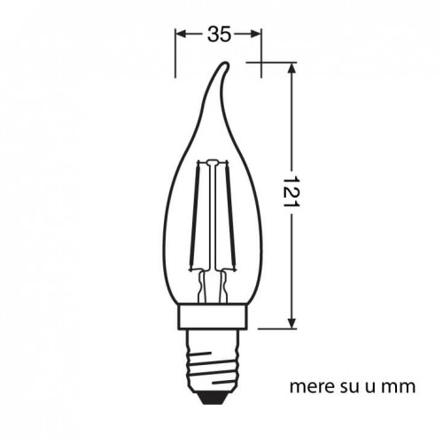 LED filament sijalica retro toplo bela 2.5W OSRAM - Led sijalice