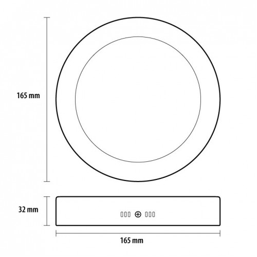 LED nadgradna panel lampa 12W dnevno svetlo -