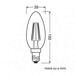 LED retro filament sijalica toplo bela 4W OSRAM