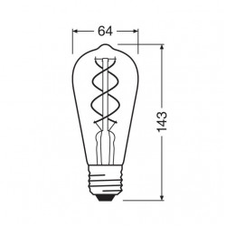 LED sijalica toplo bela 4W OSRAM filament retro