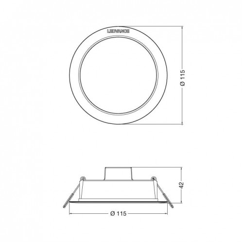 LEDVANCE LED ugradna panel lampa 8W bela - Led spotovi