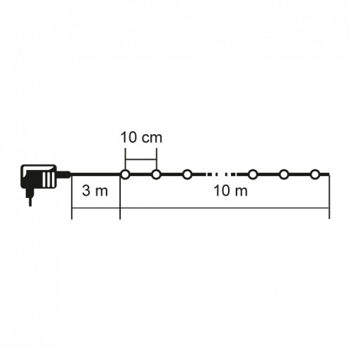 Lampice za jelku 100 LED dioda dnevno svetlo -