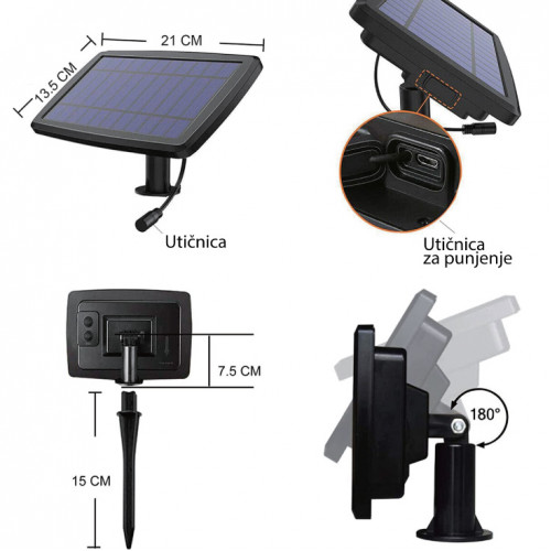 Solarni LED niz 15 m, 15 sijalica - Led spoljna rasveta