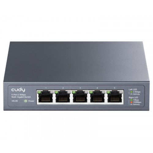 Switch CUDY HS105 5-Port 2.5G Desktop Metal - Ethernet svičevi