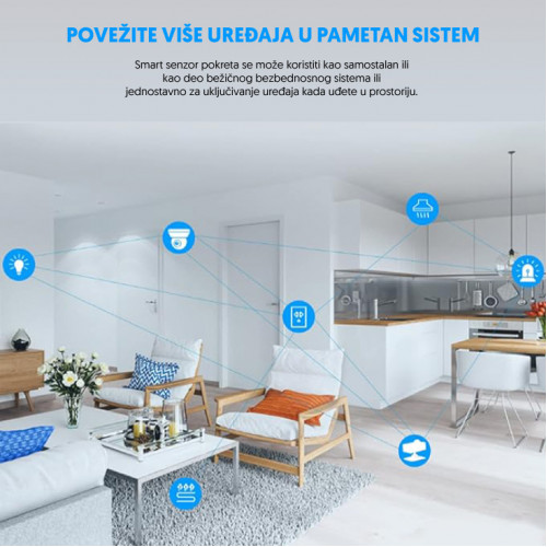 Wi-Fi smart senzor pokreta Tuya - Alarm