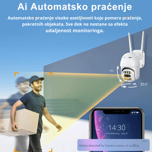 AI inteligentna WiFi PTZ kamera