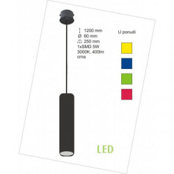 Crvena LED visilica 3000K 1x5W 400lm M10270