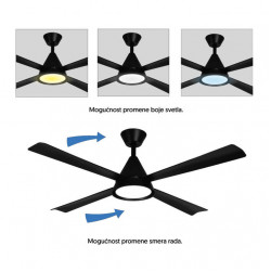PROSTO plafonski ventilator sa LED svetlom 132cm