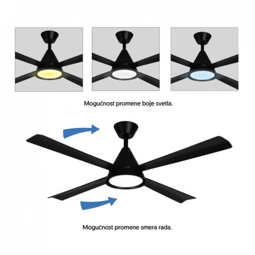 PROSTO plafonski ventilator sa LED svetlom 132cm - Ostala oprema