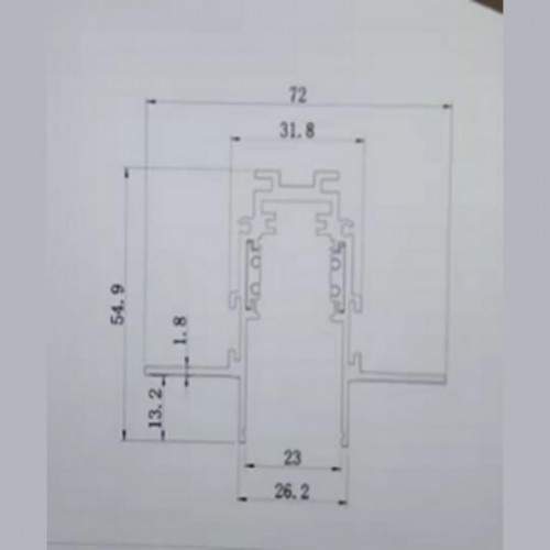 Šina 2m 12mm slim ugradna (za namestaj) crna - Šinska rasveta