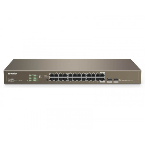 TENDA TEG1024F 24-Port Gigabit Unmanaged Switch with 2 SFP SlotsEthernet svičevi