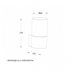 Zidna lampa 1xE27 za spoljašnju upotrebu