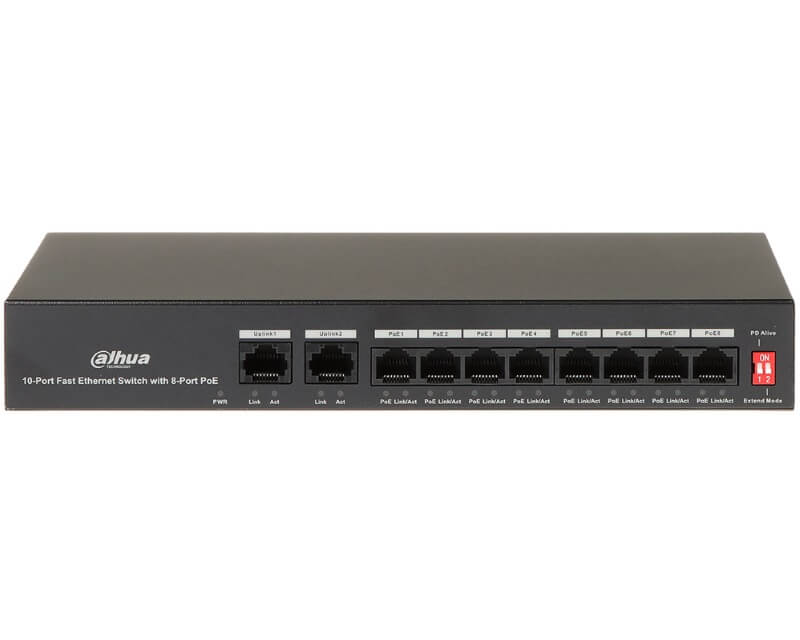 DAHUA PFS3010-8ET-65 10-Port Ethernet Switch With