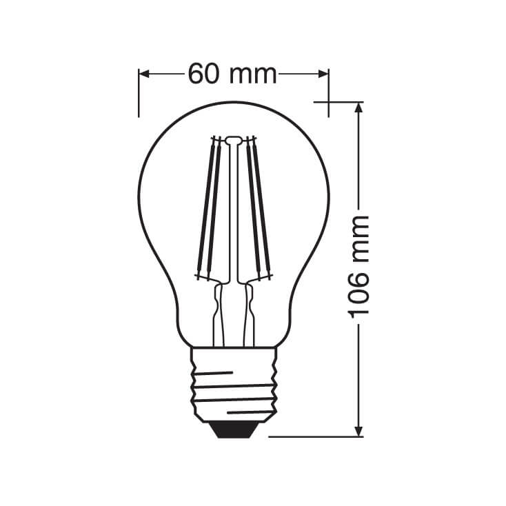 LED Filament Sijalica Toplo Bela 7W LEDVANCE