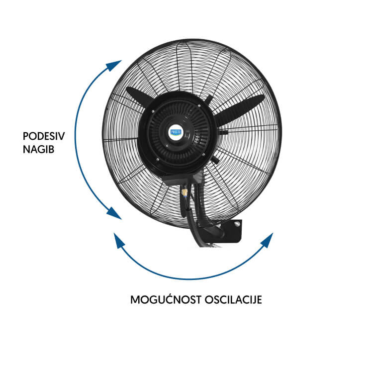 PROSTO Zidni Ventilator Sa Raspršivačem 9