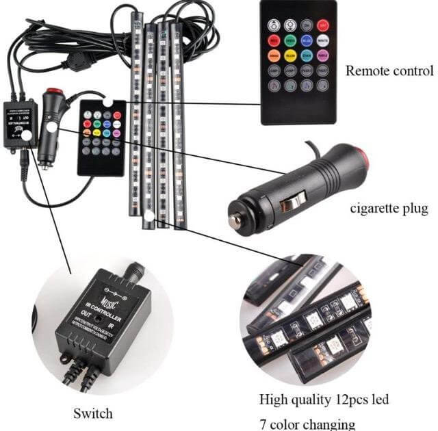 Auto Led Ambijentalno Svetlo Sa APP