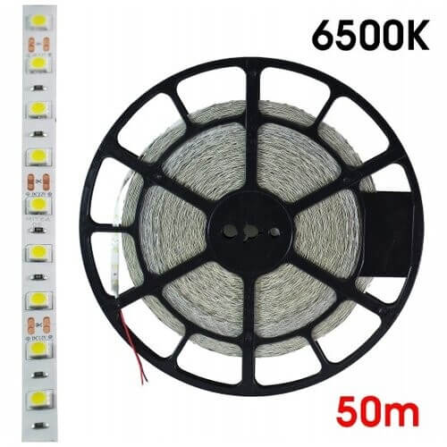 LED Traka Bela 50m Kotur 60 LED 12V Samolepljiva