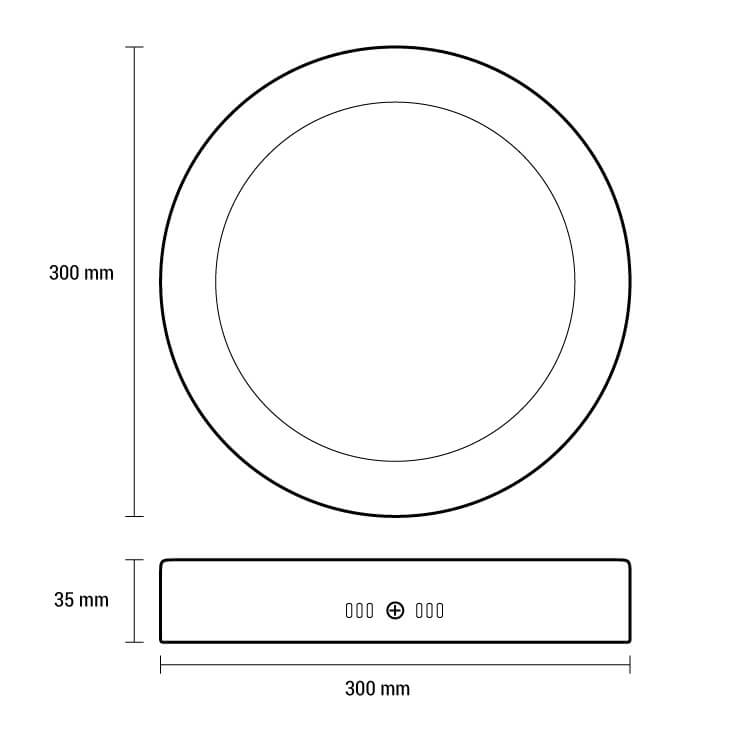 LED Panel Lampa 24W Toplo Beli  Nadgradni Prosto