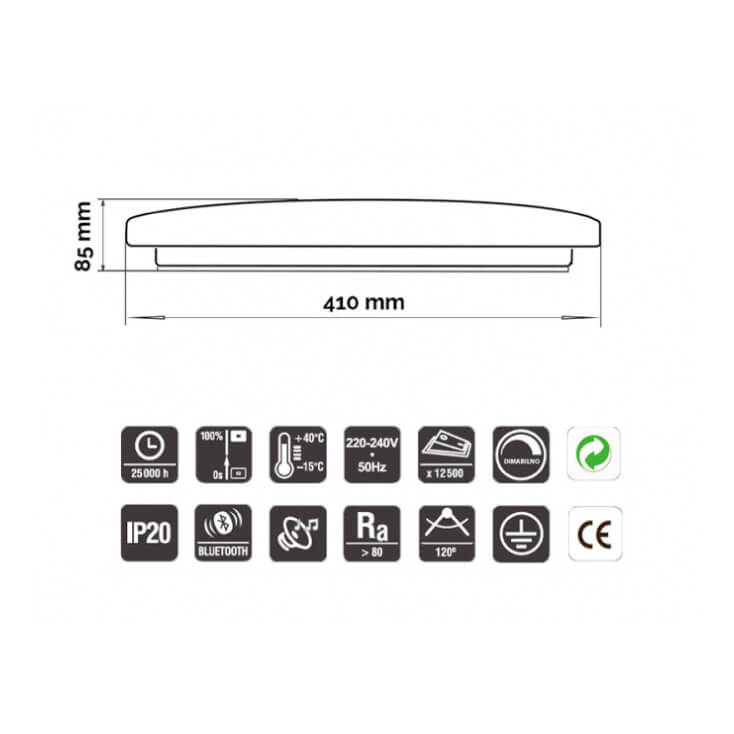 LED Plafonjera 24W RGB Bluetooth